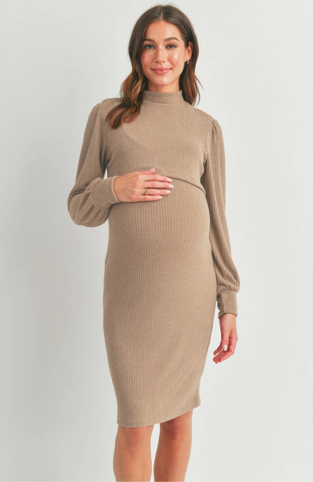 Melissa Mock Neck Nursing Dress