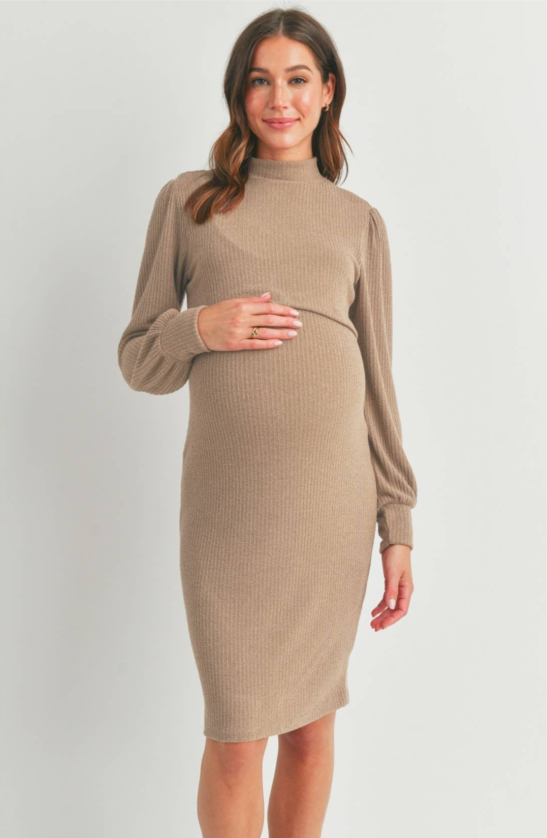 Melissa Mock Neck Nursing Dress