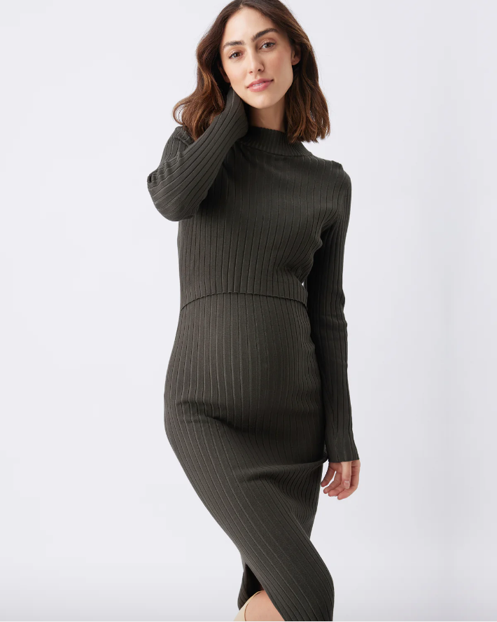 Nella Rib Nursing Knit Dress