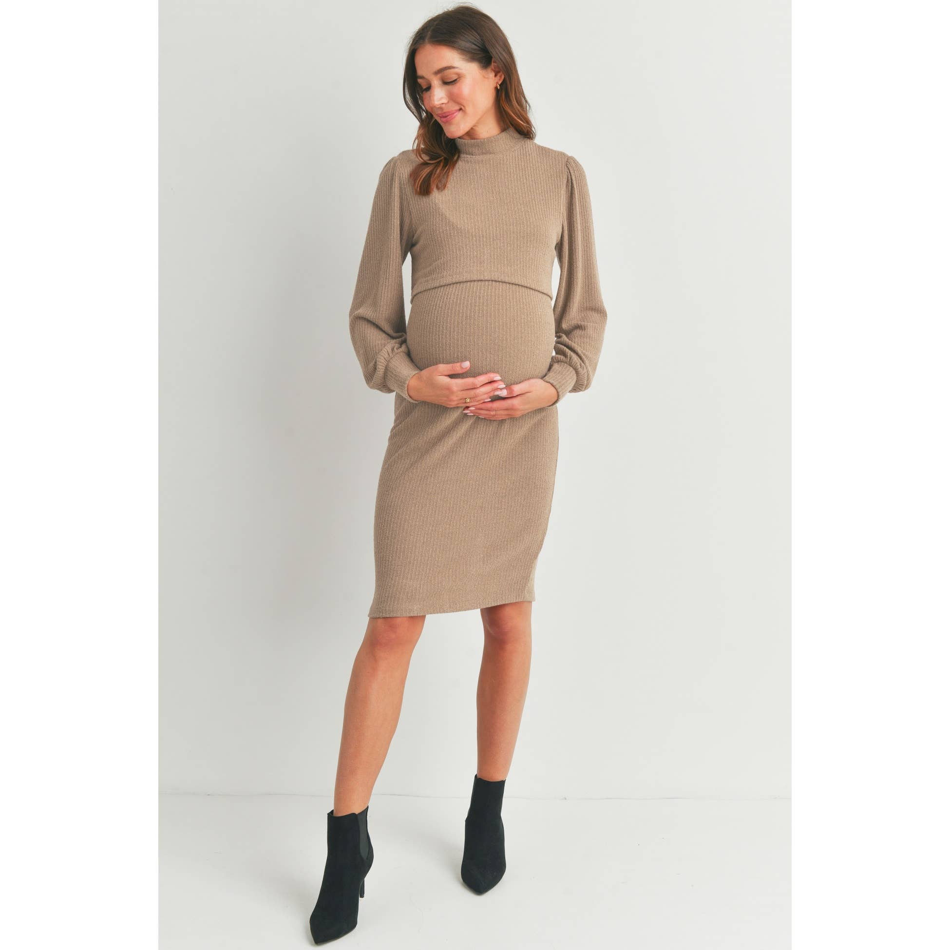 Melissa Mock Neck Nursing Dress