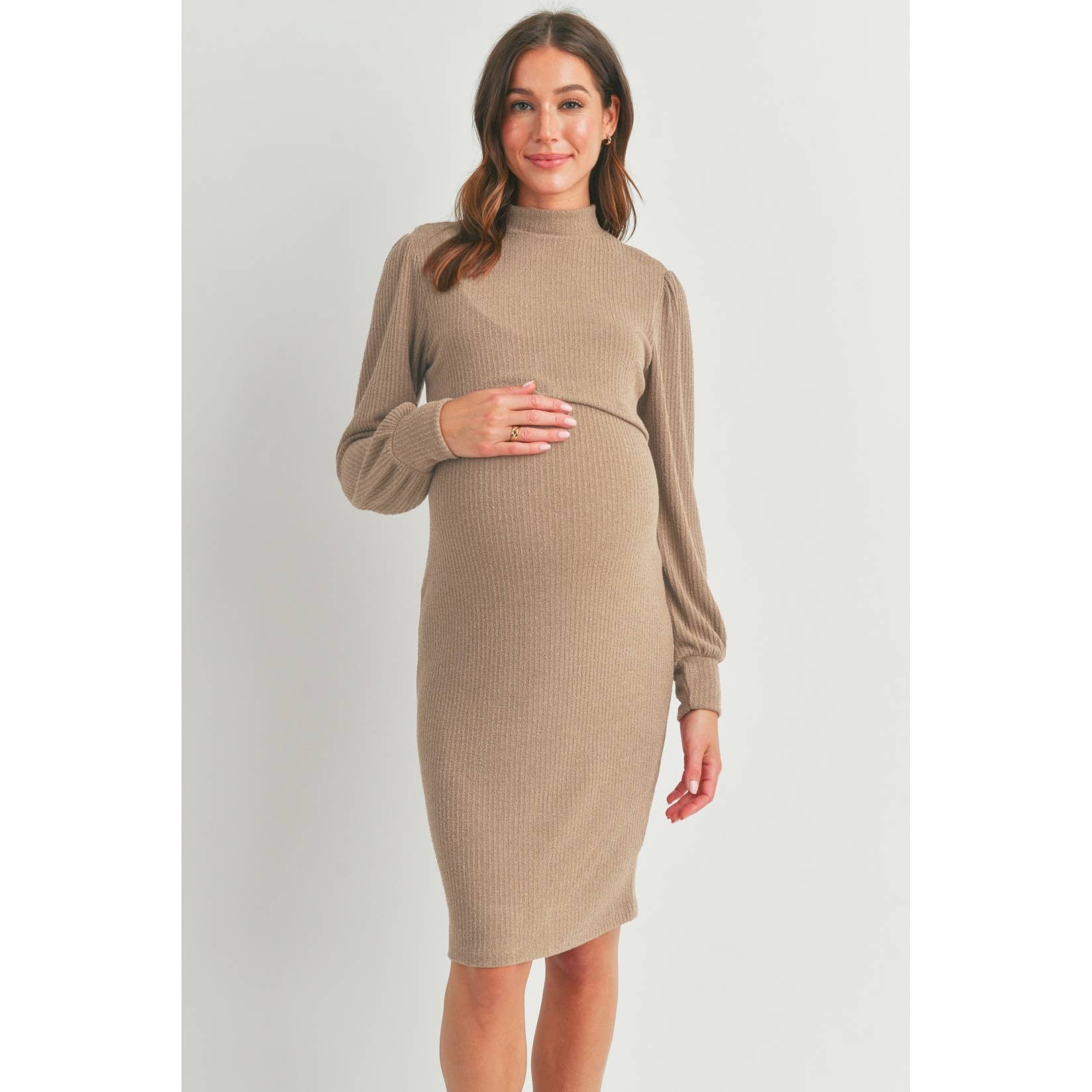 Melissa Mock Neck Nursing Dress