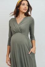 Load image into Gallery viewer, ‘LC’ Olive Maxi Dress
