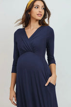 Load image into Gallery viewer, ‘LC’ Navy Maxi Dress
