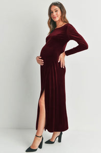 The Nola Velour Maxi Dress