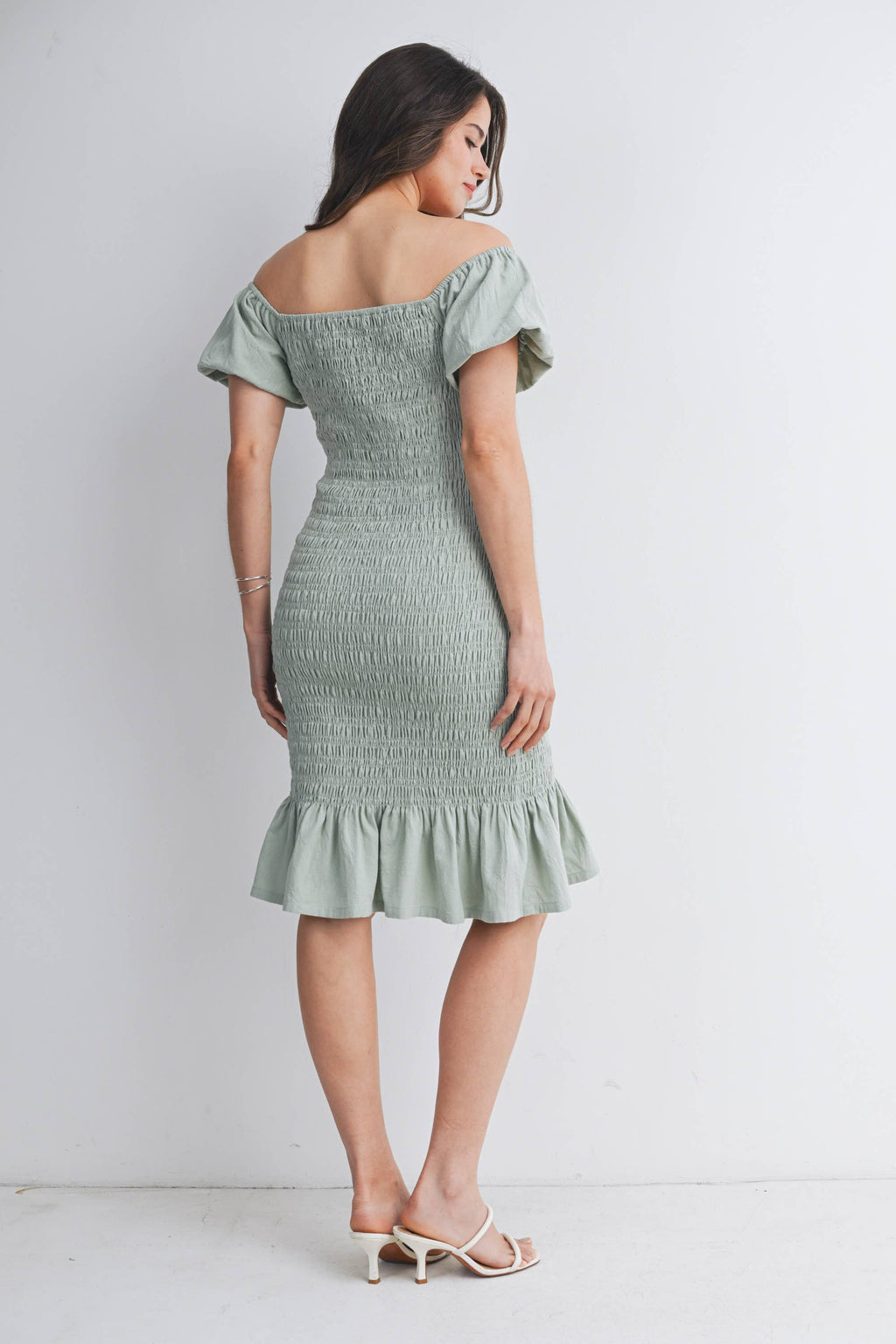 Emily Bodycon Dress with Ruffle Hem