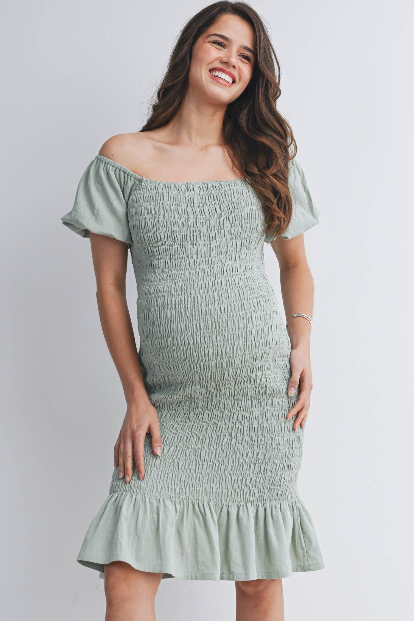 Emily Bodycon Dress with Ruffle Hem