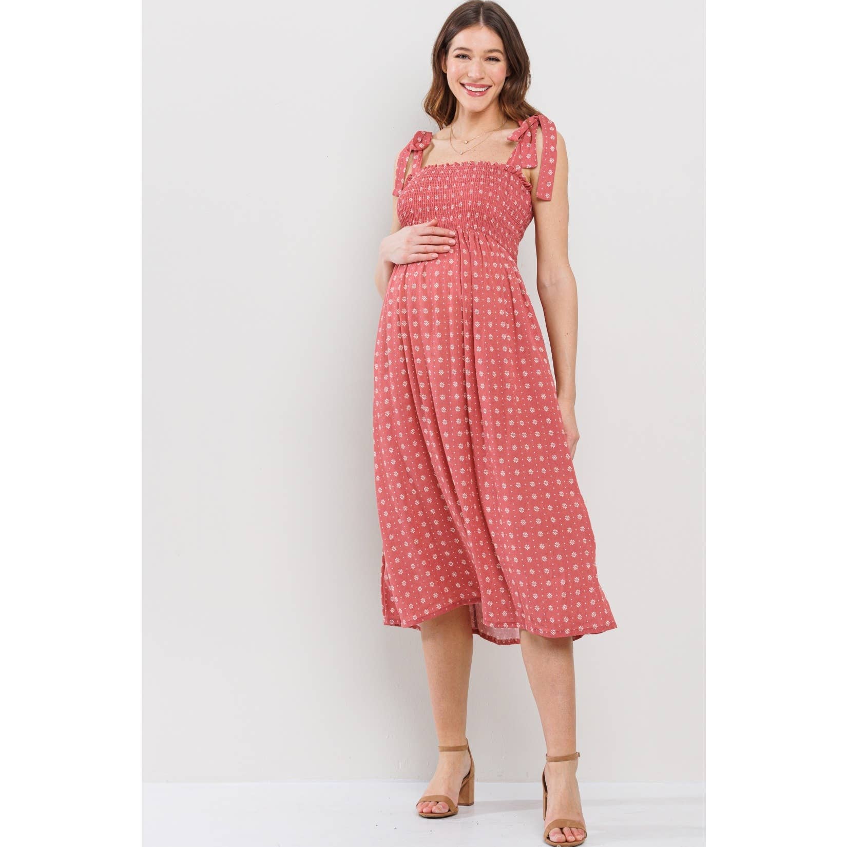 Marsala Midi Dress