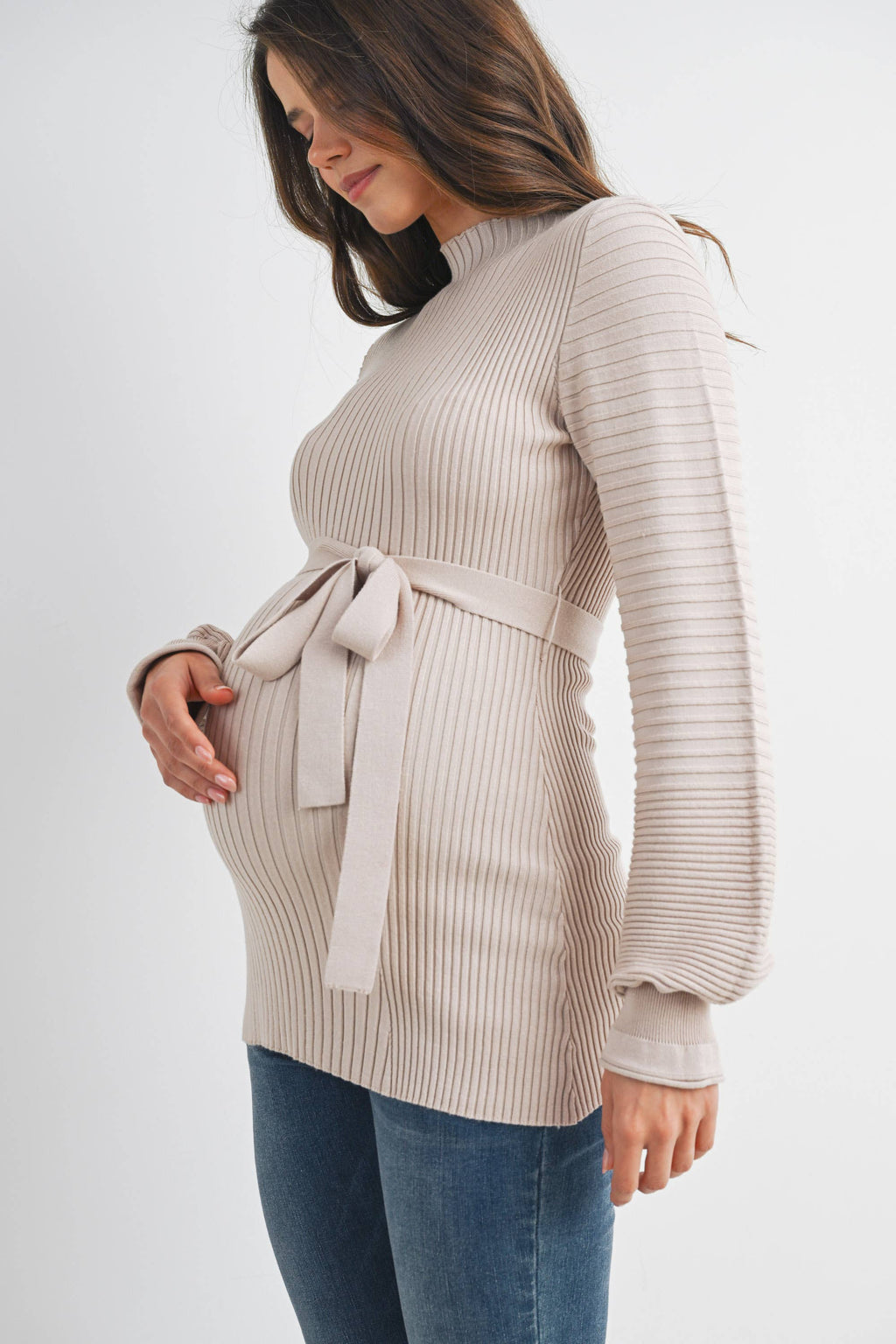 Cecelia Ribbed Sweater with Belt