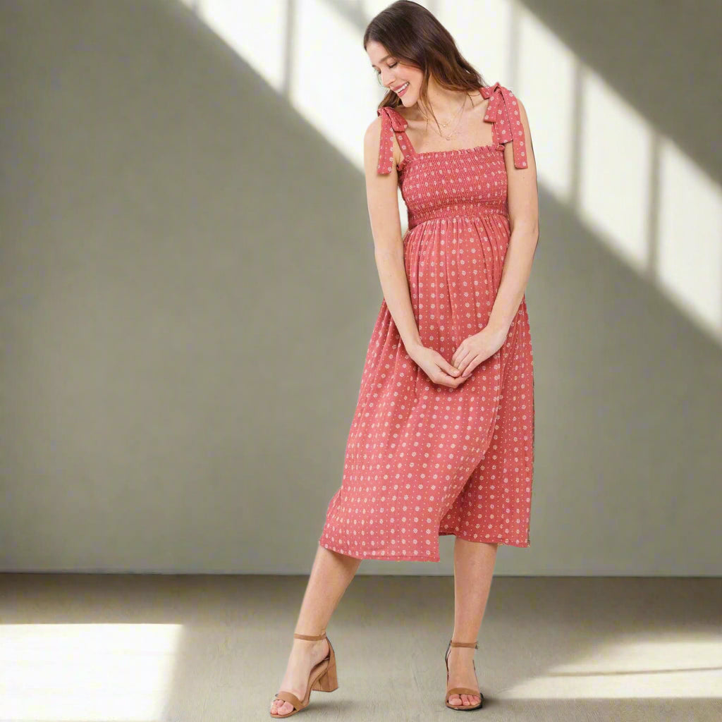 Marsala Midi Dress