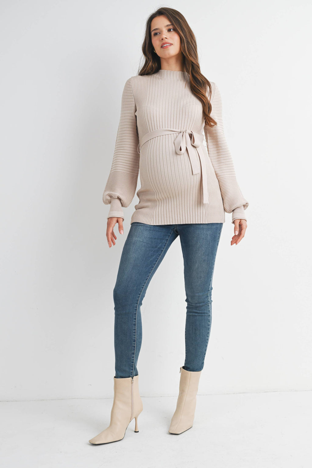 Cecelia Ribbed Sweater with Belt