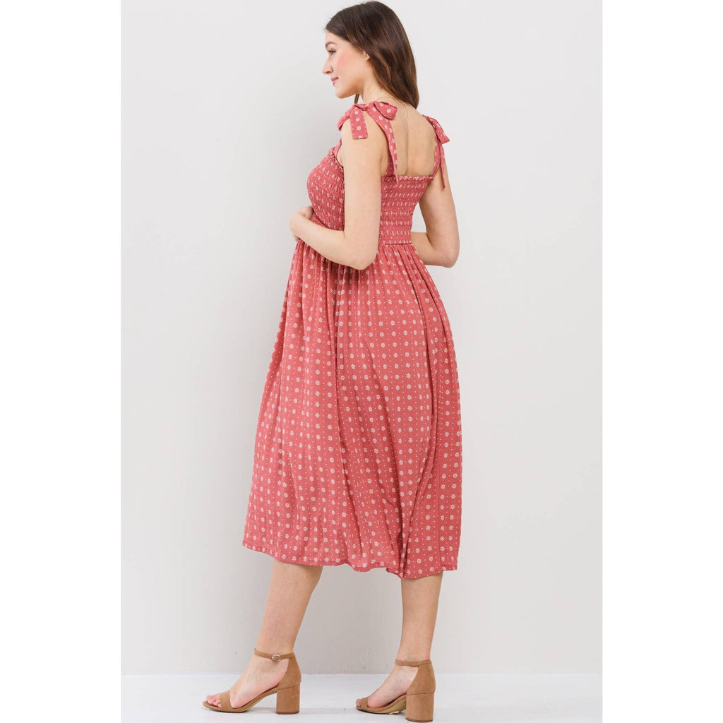 Marsala Midi Dress