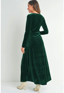 The Nola Velour Maxi Dress