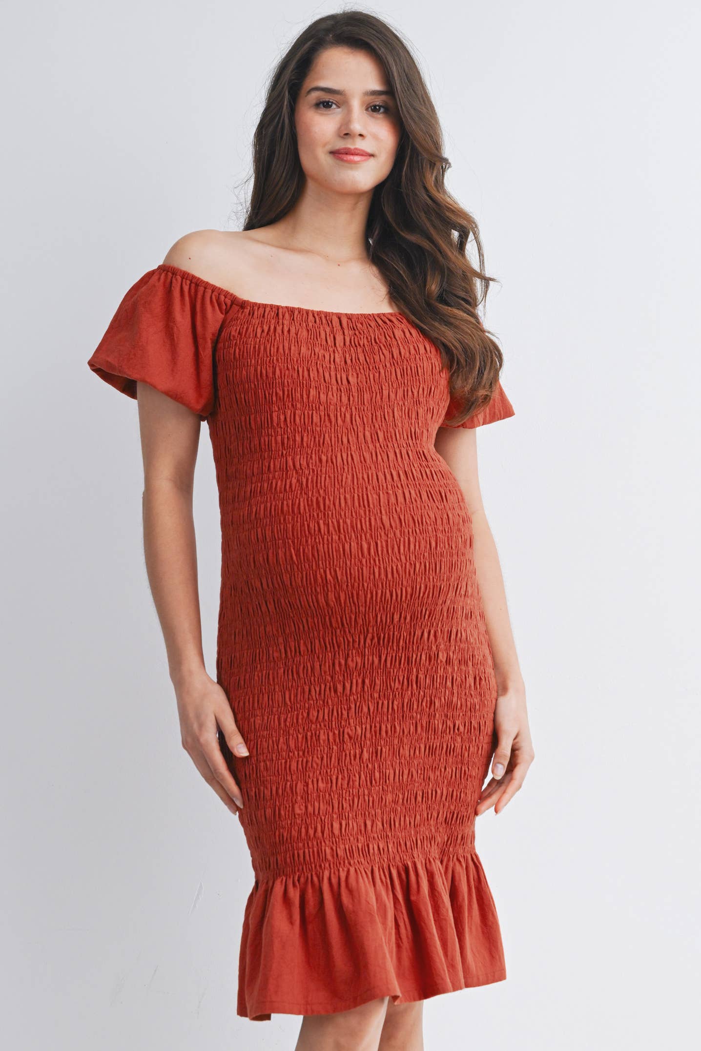 Emily Bodycon Dress with Ruffle Hem