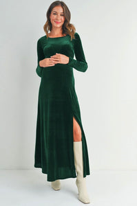 The Nola Velour Maxi Dress