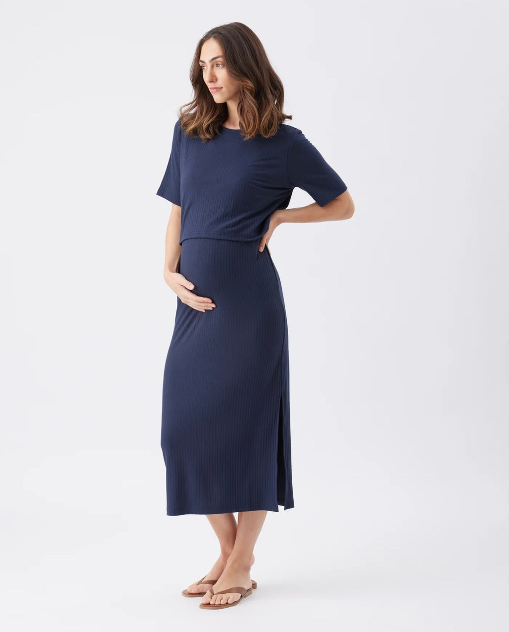 Ivy Rib Nursing Dress