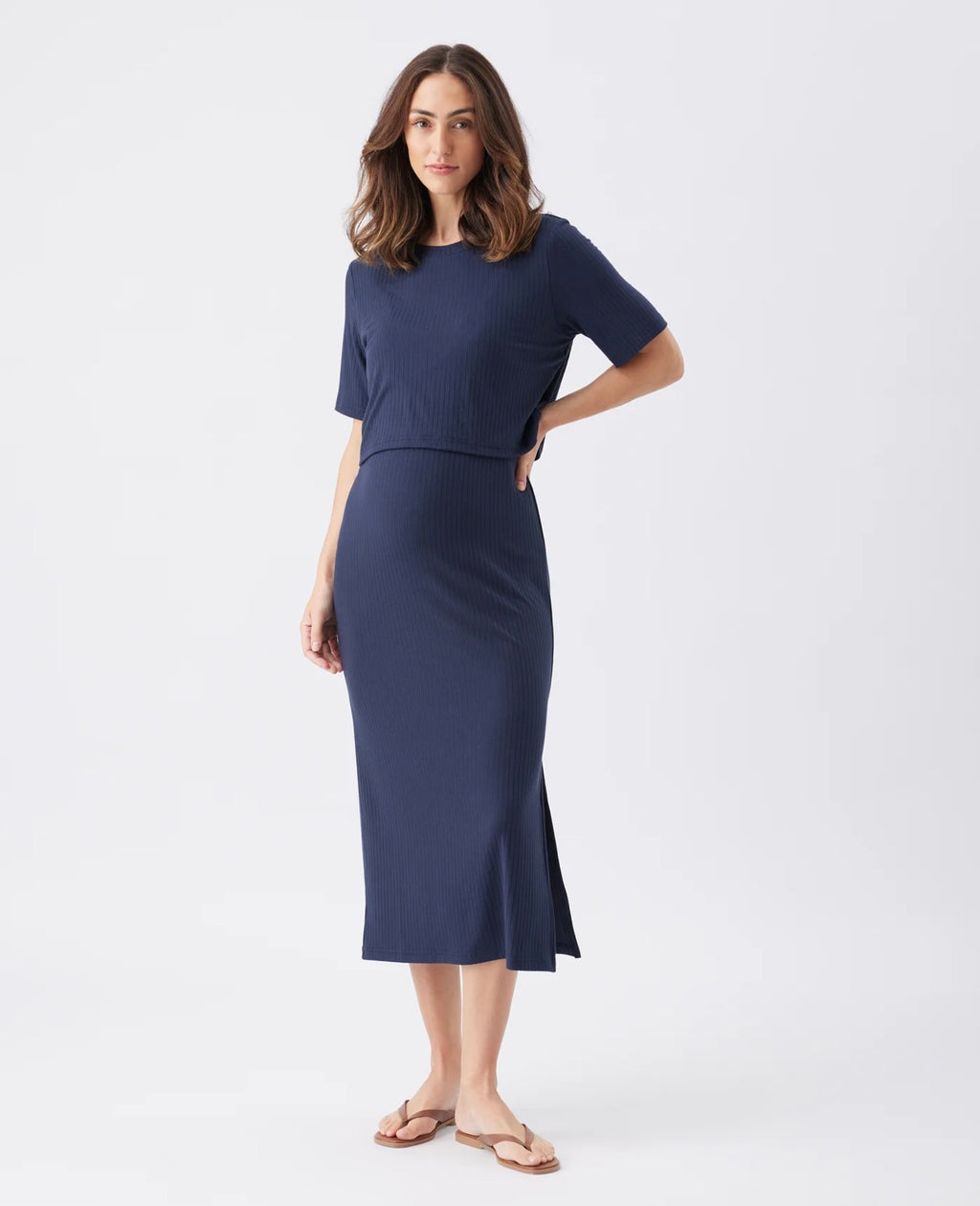 Ivy Rib Nursing Dress