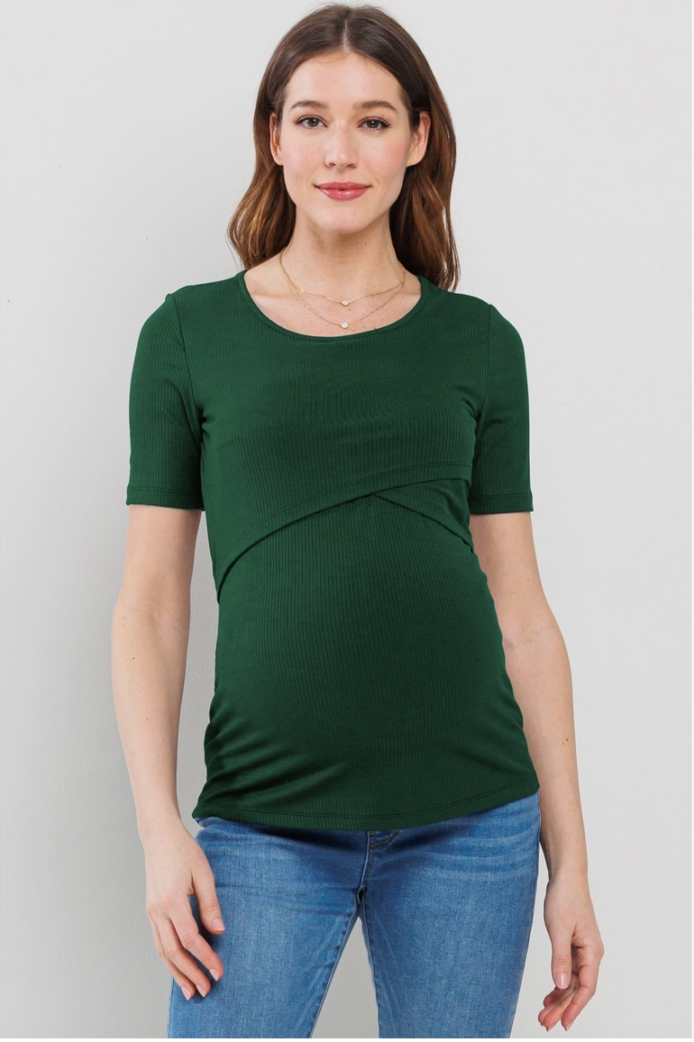 Ribbed Nursing Tee – Round