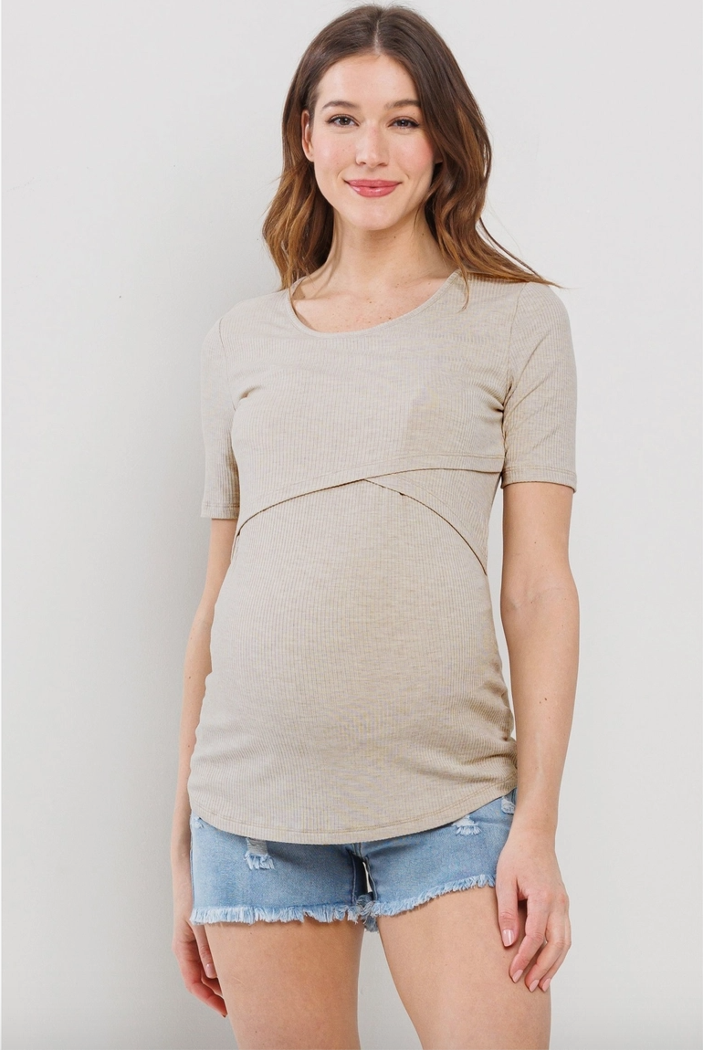 Ribbed Nursing Tee