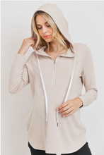 Load image into Gallery viewer, Half Zip Nursing Hoodie
