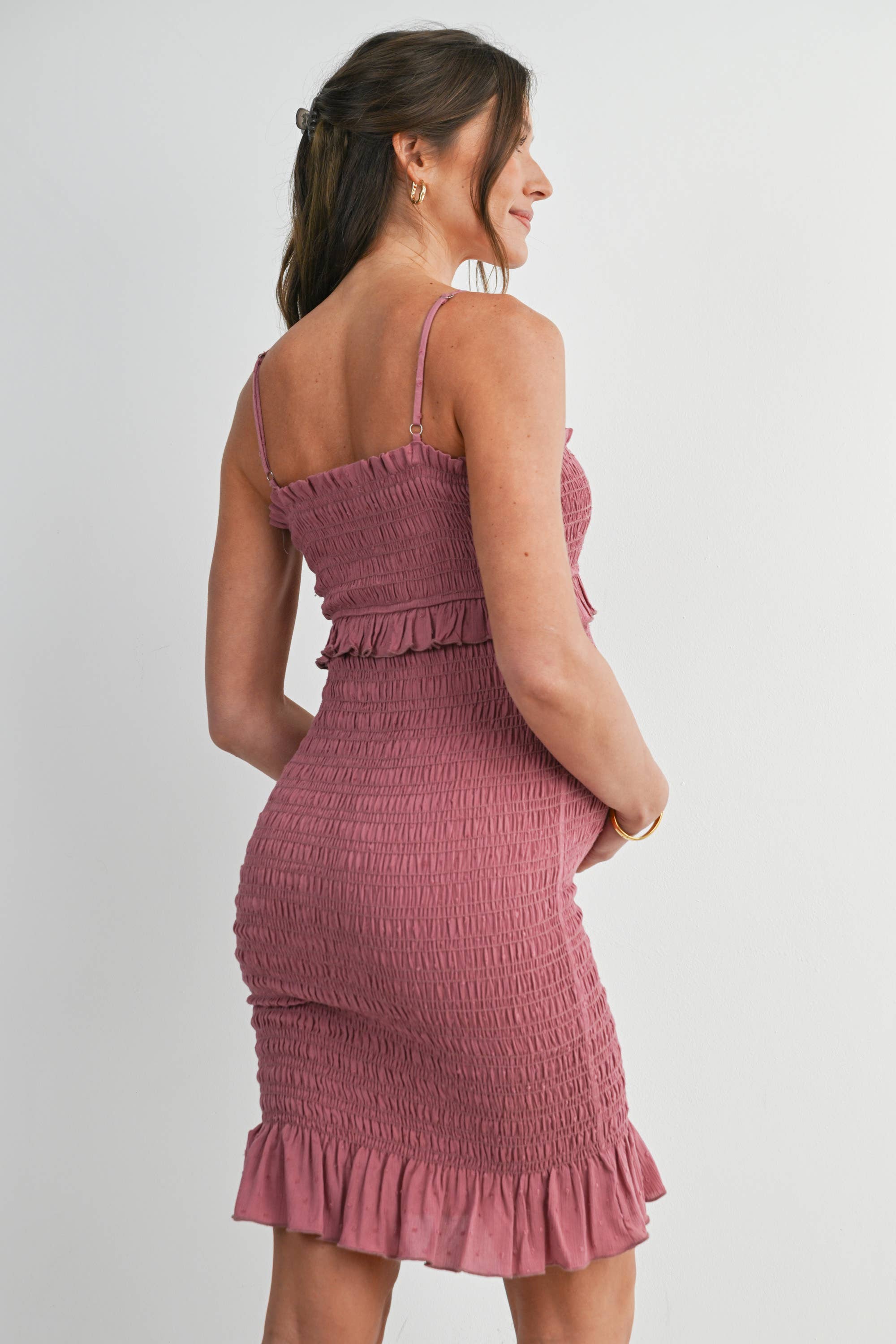 Faye Bodycon Dress with Ruffle Hem