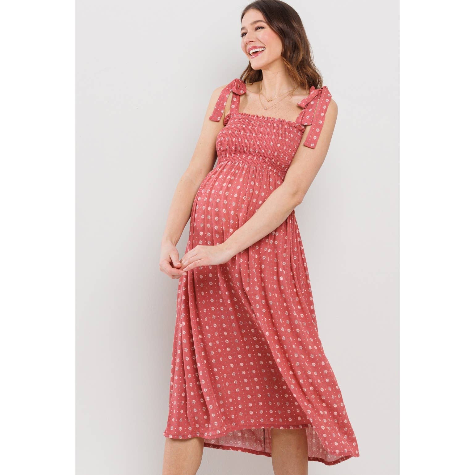 Marsala Midi Dress