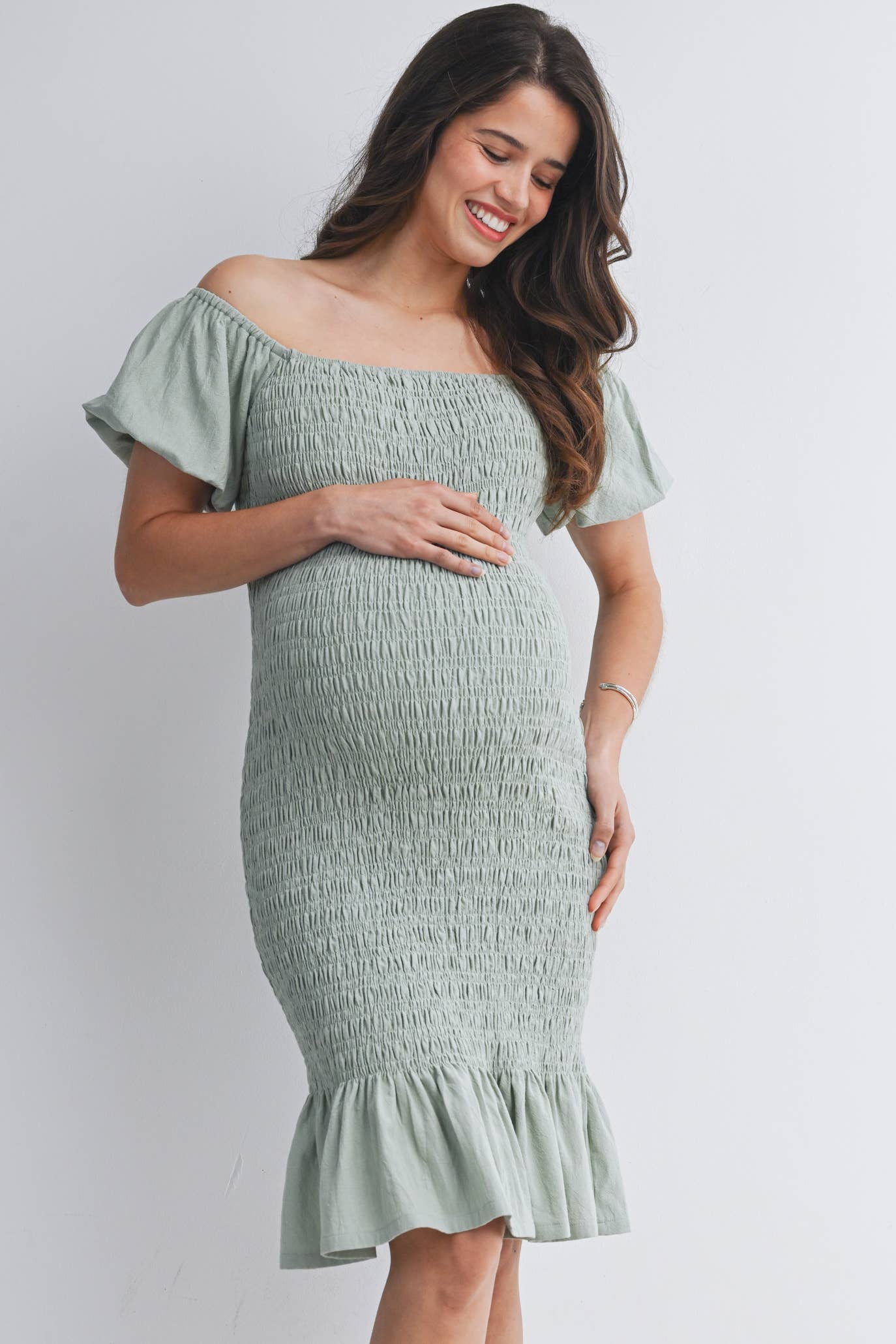 Emily Bodycon Dress with Ruffle Hem