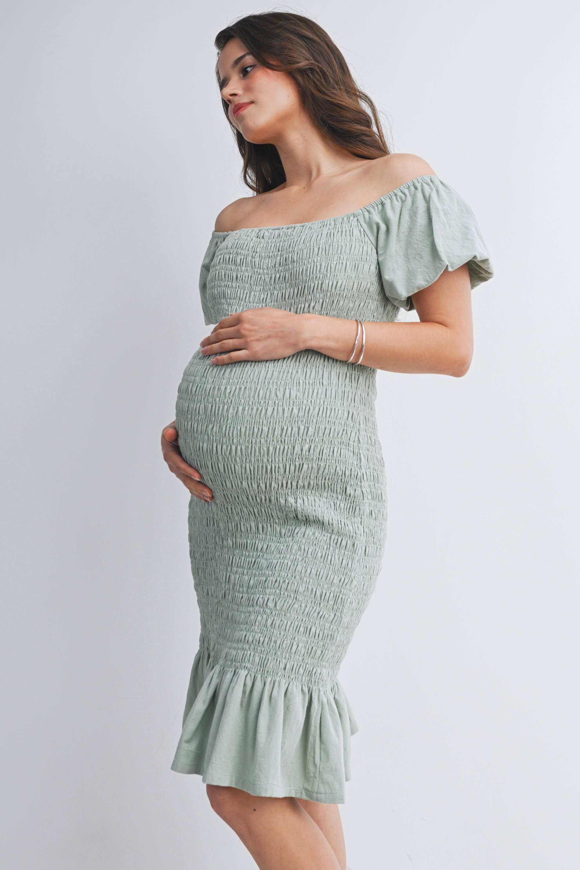 Emily Bodycon Dress with Ruffle Hem