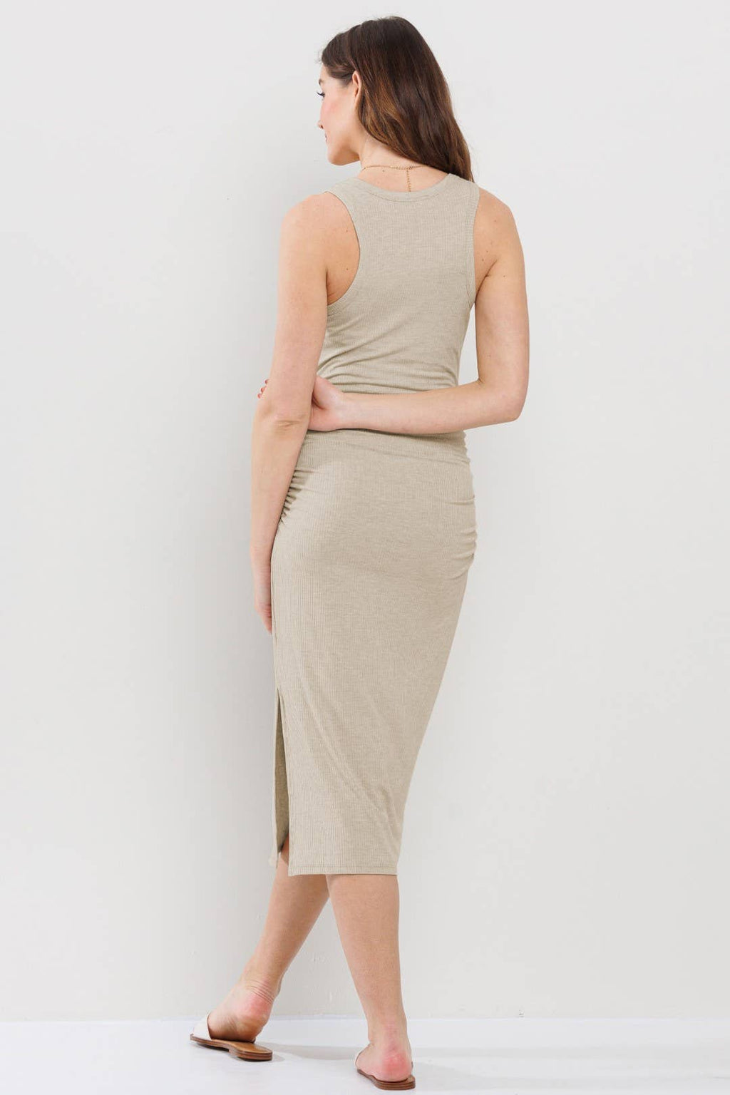 Eliana Midi Dress (Oatmeal)
