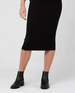 Ribbed Knit Pencil Skirt